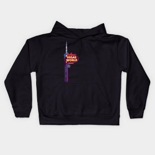 Vintage Vegas World Hotel and Casino Sign Las Vegas Kids Hoodie